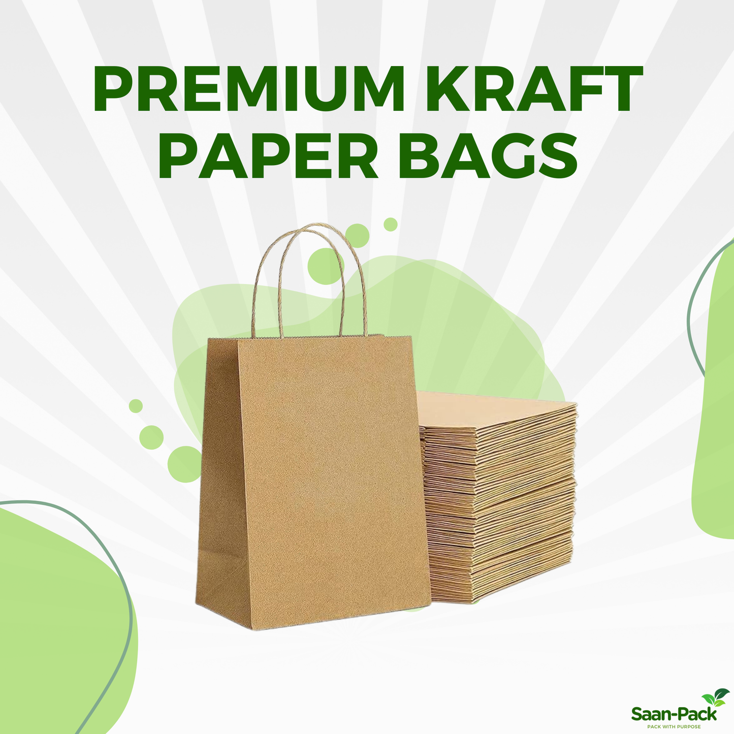 Saan-Pack Medium 8" x 4.5" x 10.25" Brown Paper Bag