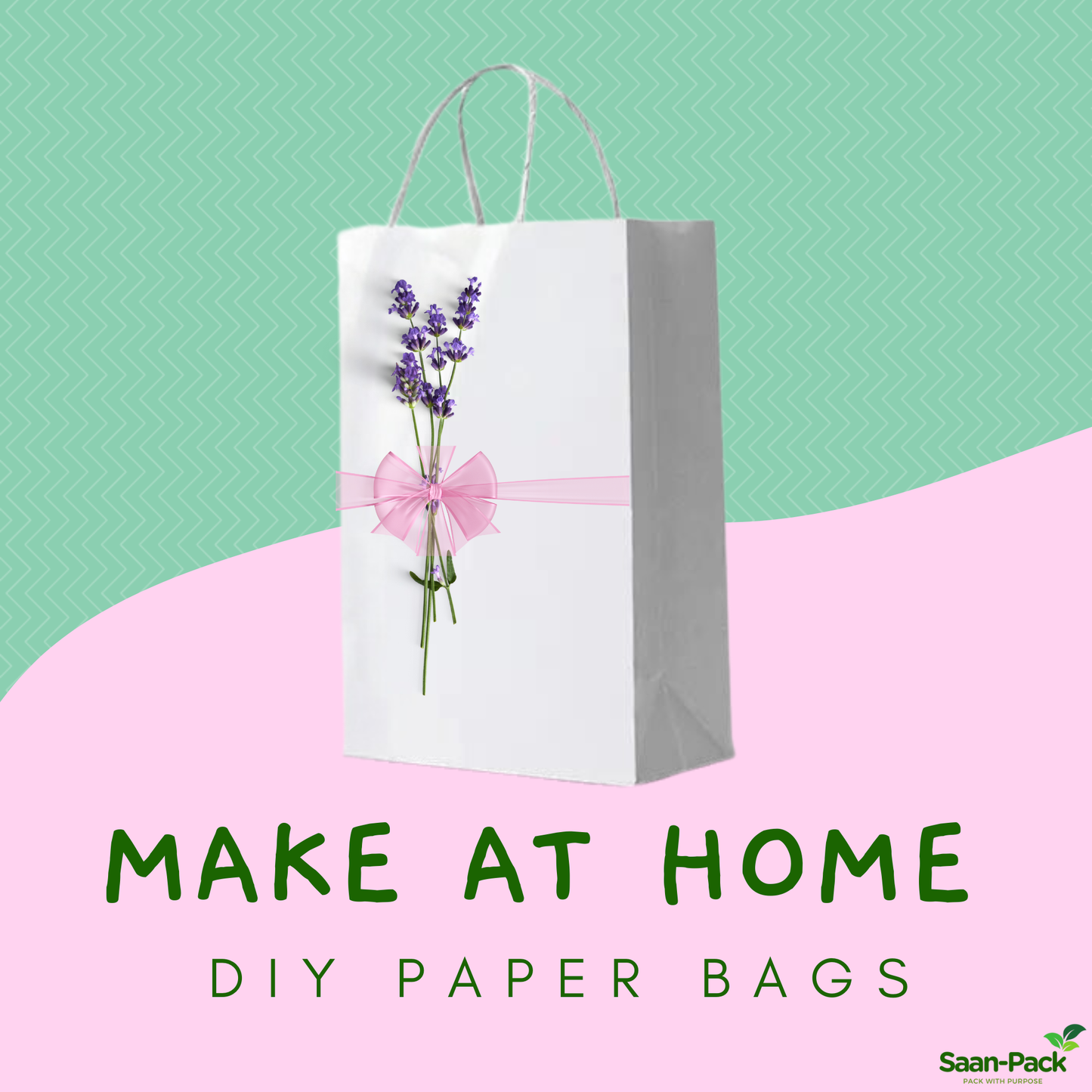 Saan-Pack Medium  8" x 4.5" x 10.25" White Paper Bag